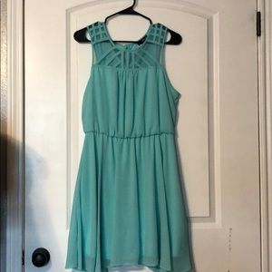Sequin Hearts Mint/Aqua short flowy dress